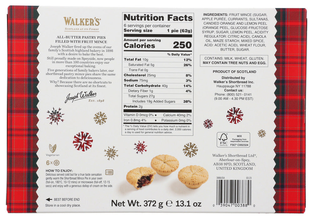 Walkers: Fruit Tart Mincemeat, 13.1 Oz