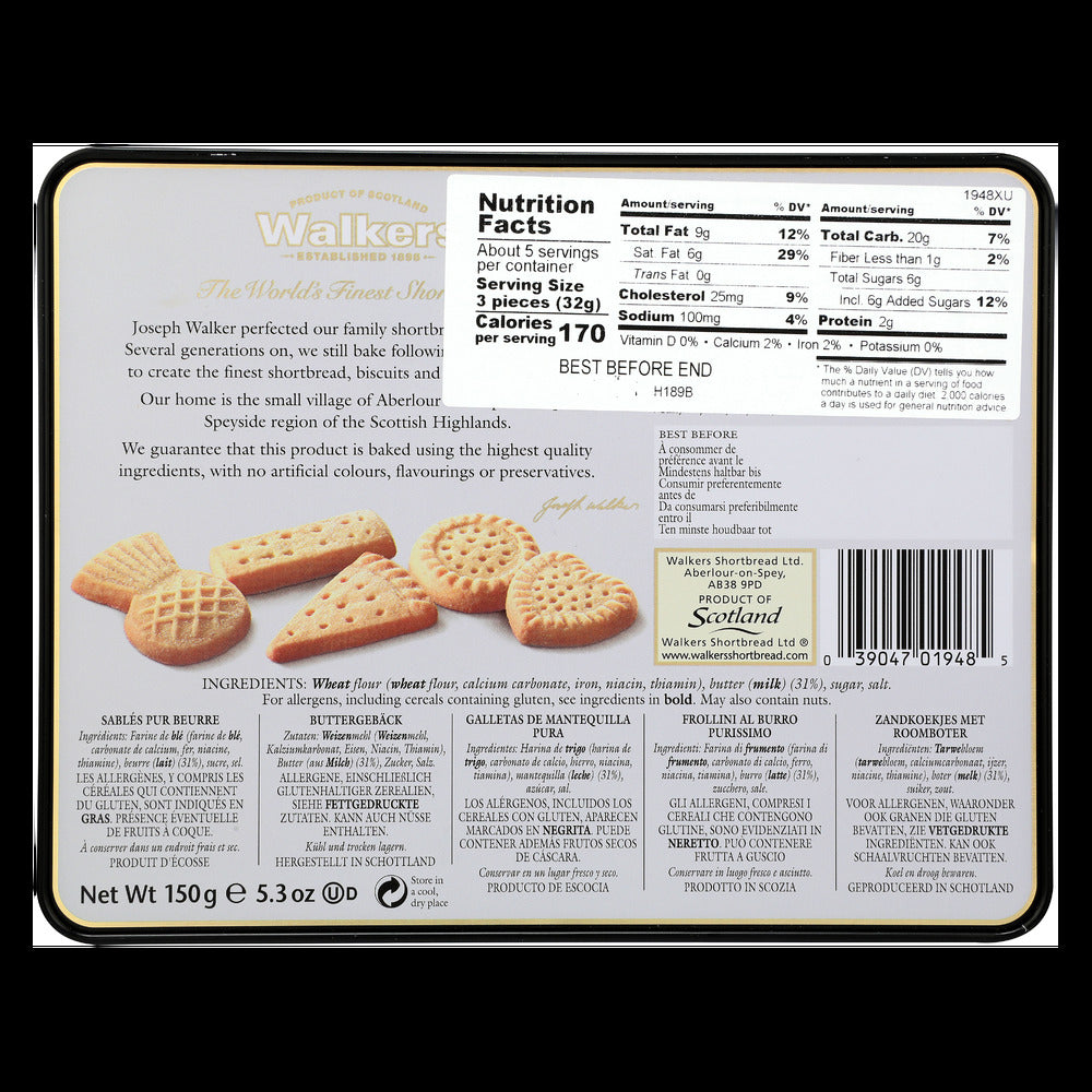 Walkers: Shortbread Piper Dncr Tin, 5.3 Oz