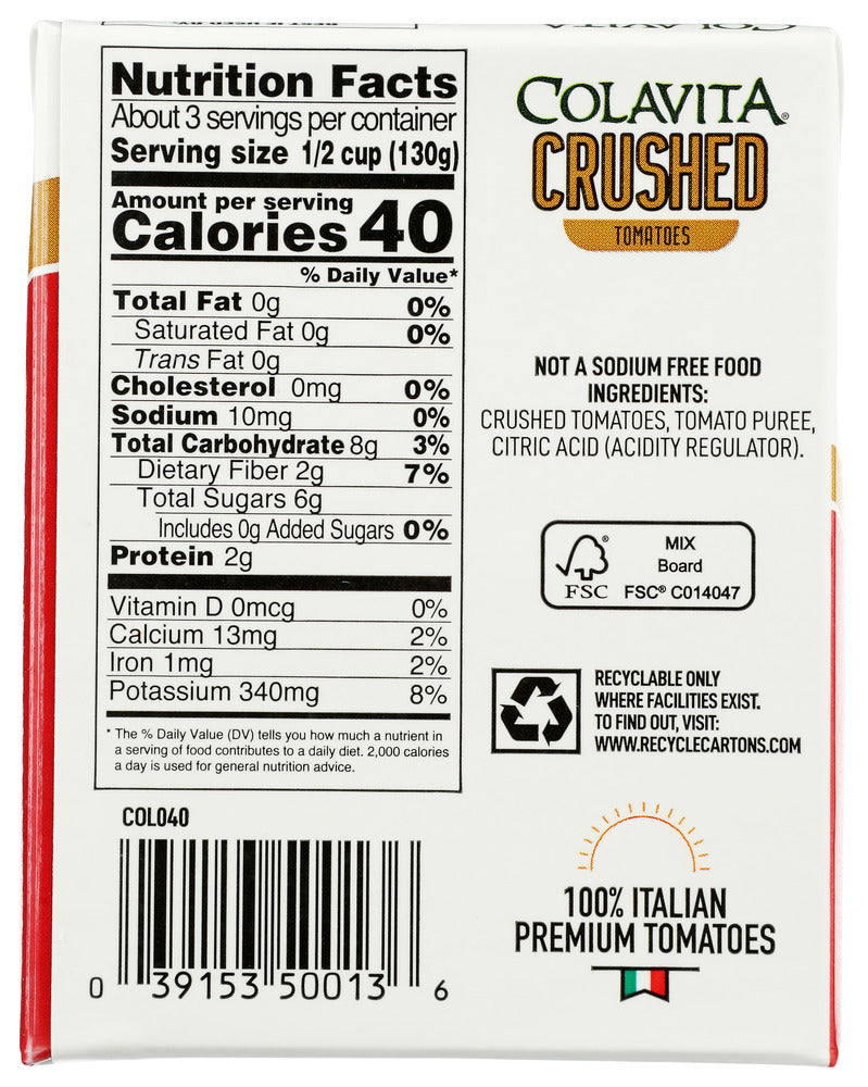 Colavita: Crushed Italian Tomatoes, 13.76 Oz