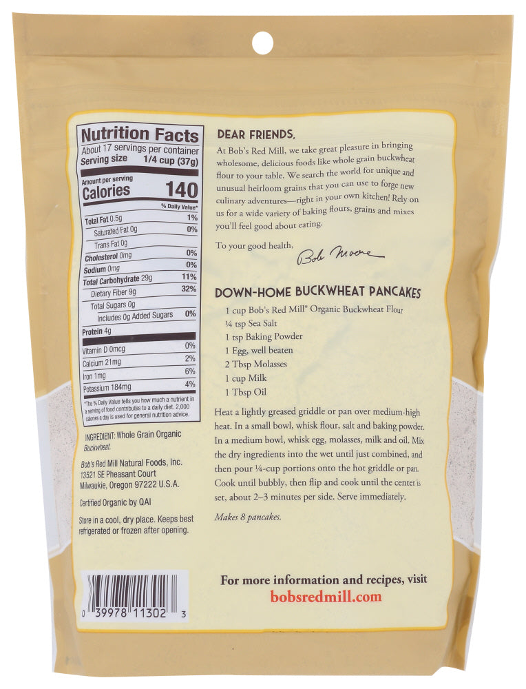 Bob's Red Mill: Organic Buckwheat Flour, 22 Oz