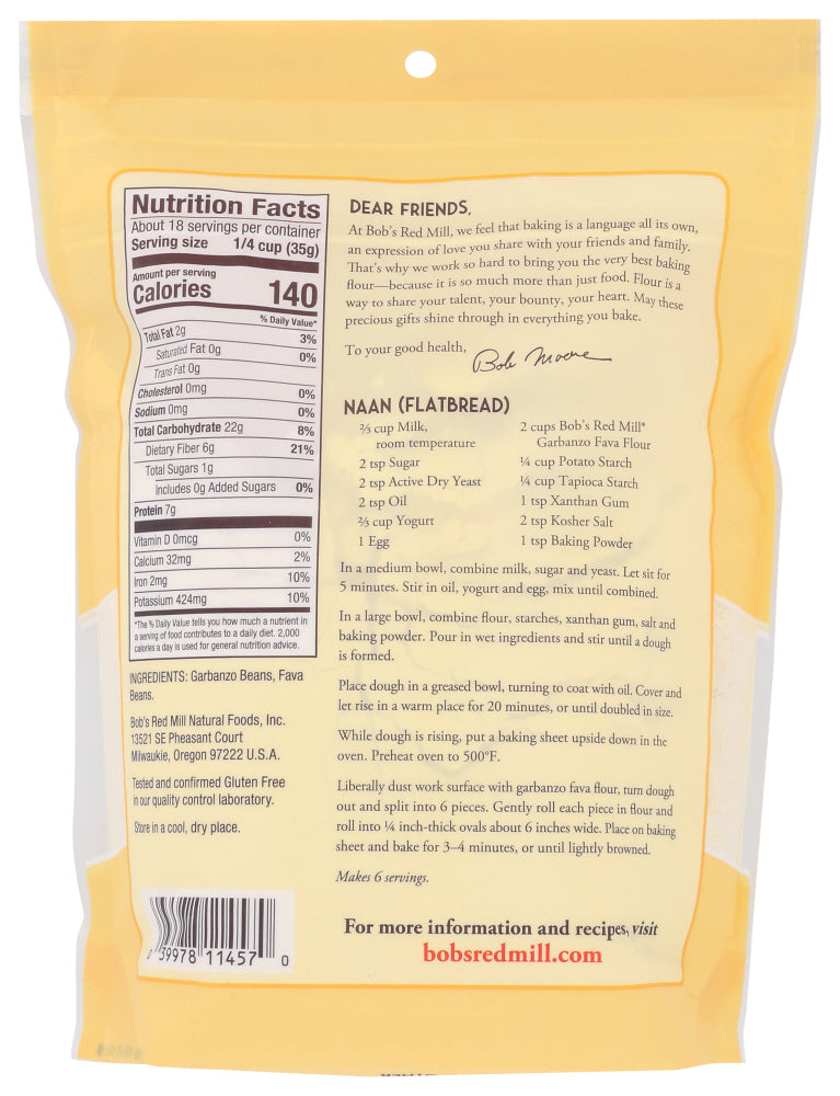 Bob's Red Mill: Gluten Free Garbanzo Fava Flour, 22 Oz