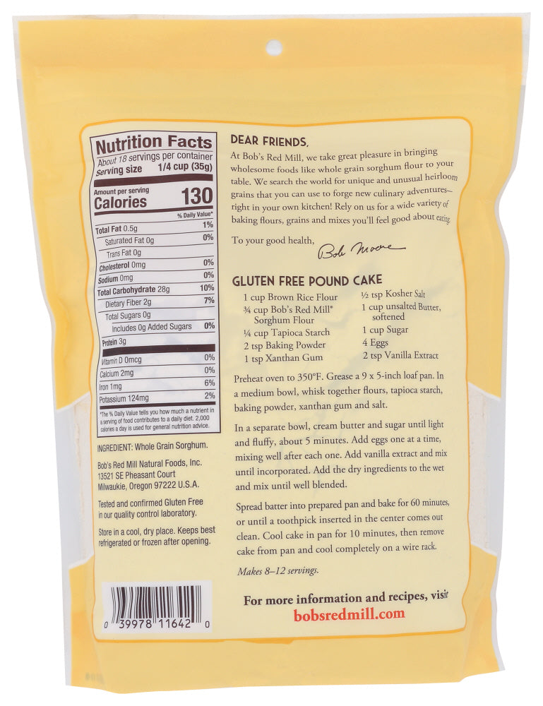 Bobs Red Mill: Flour Sorghum, 22 Oz