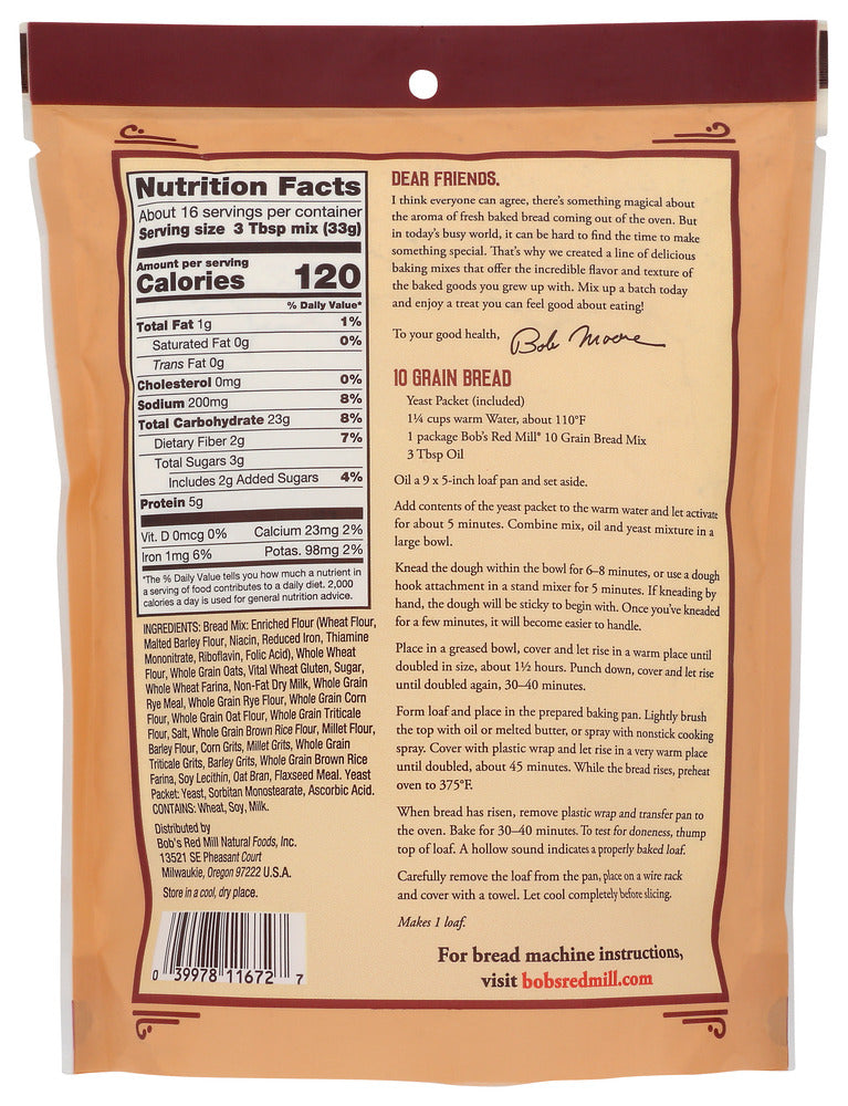 Bobs Red Mill: 10 Grain Bread Mix, 19 Oz