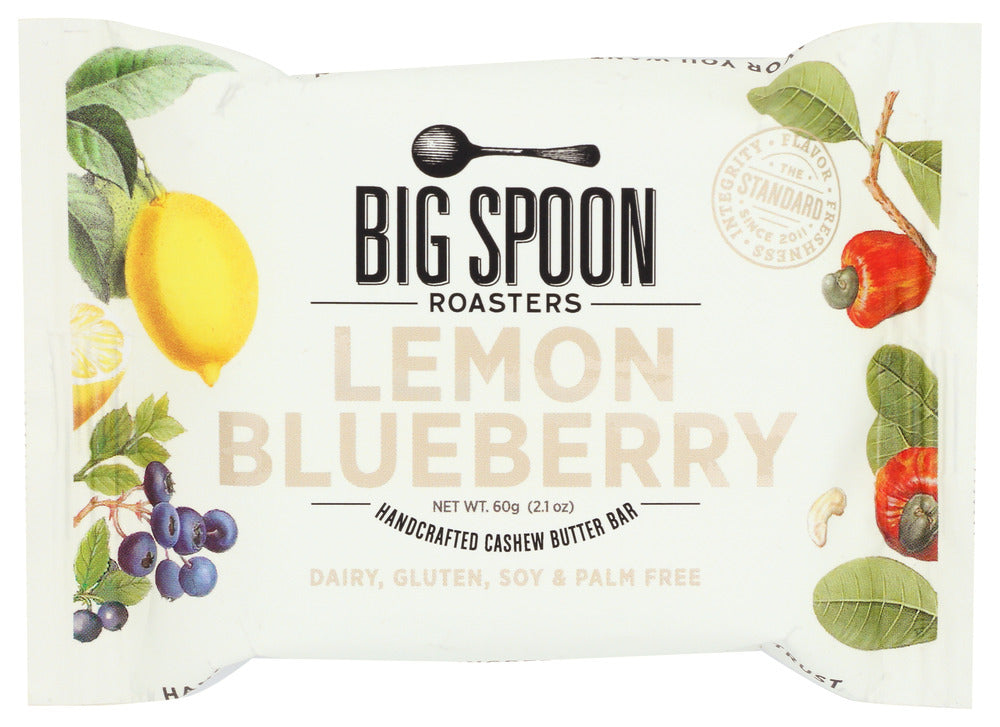 Big Spoon Roasters: Lemon Blueberry Cashew Butter Bar, 60 Gm