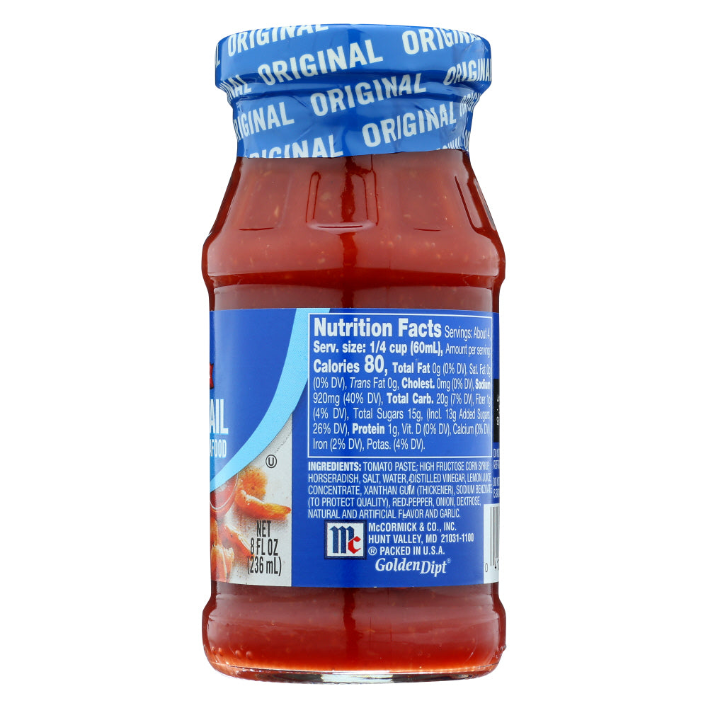 Golden Dipt: Original Cocktail Sauce For Seafood, 8 Oz