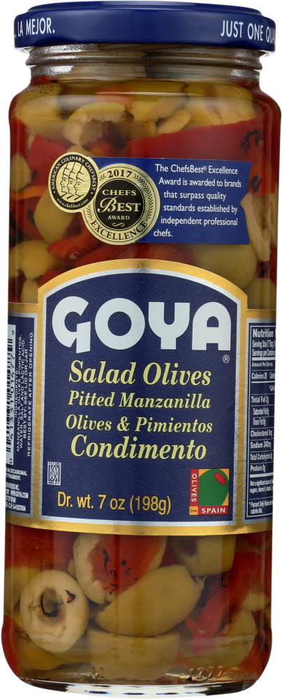 Goya: Salad Olives, 7 Oz