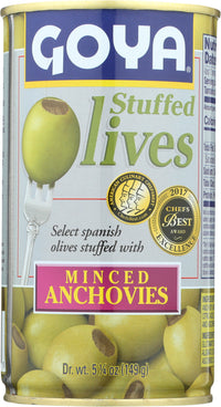 Goya: Olives Stuffed With Minced Anchovies, 5.25 Oz