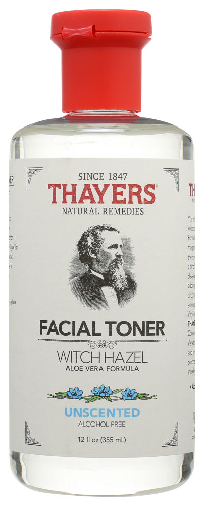 Thayers: Alcohol Free Unscented Facial Toner Witch Hazel And Aloe Vera Formula, 12 Oz