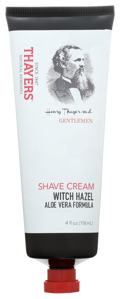 Thayers: Gentlemen Shave Cream Witch Hazel And Aloe Vera Formula, 4 Oz