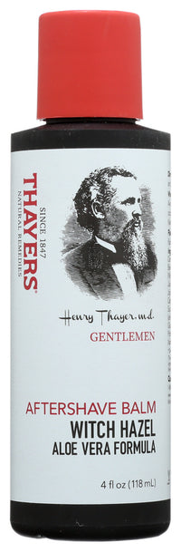 Thayers: Witch Gentlemen Aftershave Balm Witch Hazel And Aloe Vera Formula, 4 Oz