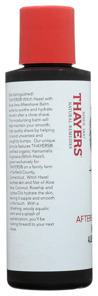 Thayers: Witch Gentlemen Aftershave Balm Witch Hazel And Aloe Vera Formula, 4 Oz