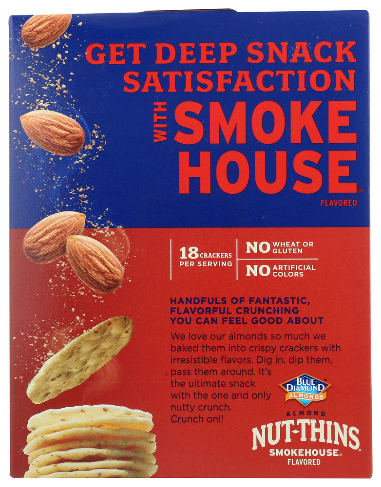 Blue Diamond: Natural Almond Nut-Thins Cracker Snacks Smokehouse, 4.25 Oz