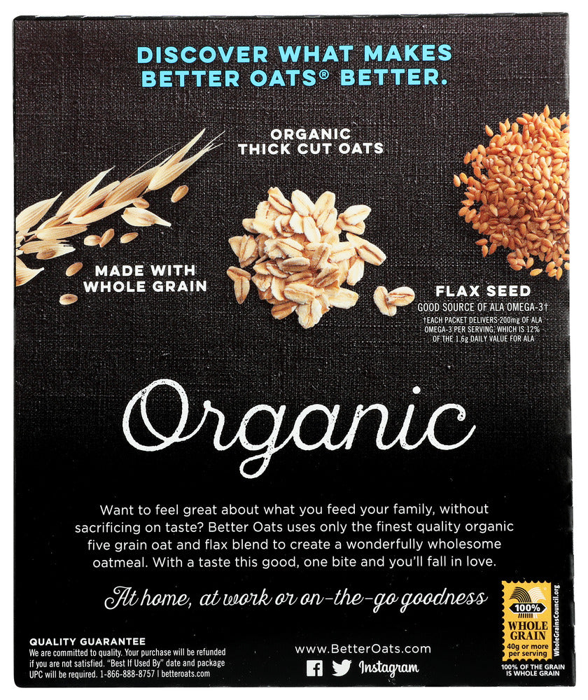 Better Oats: Instant Multigrain Hot Cereal With Flax, 11.8 Oz