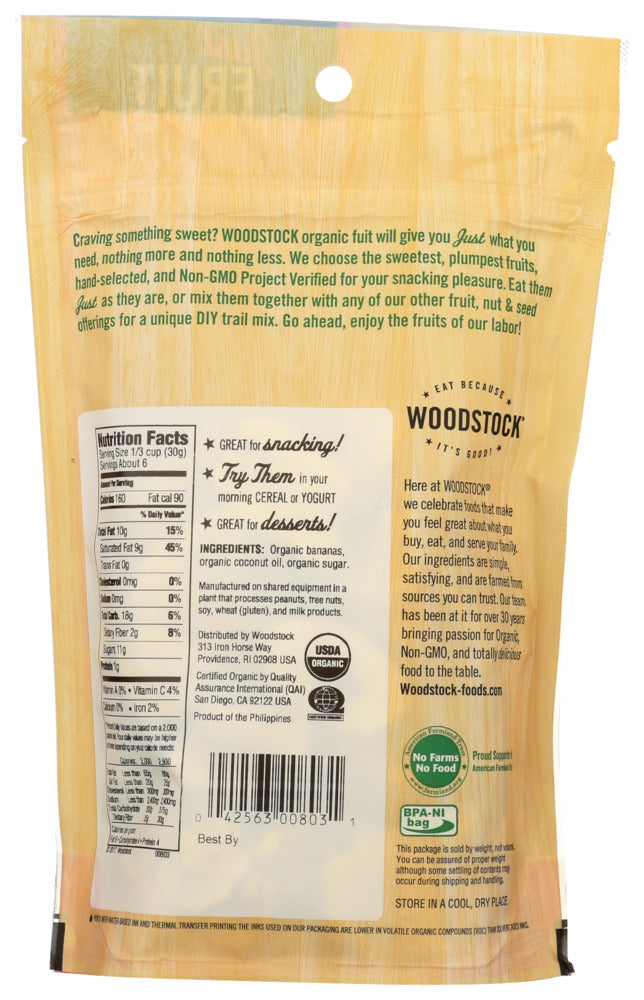 Woodstock: Chips Banana Swtnd Org, 6 Oz