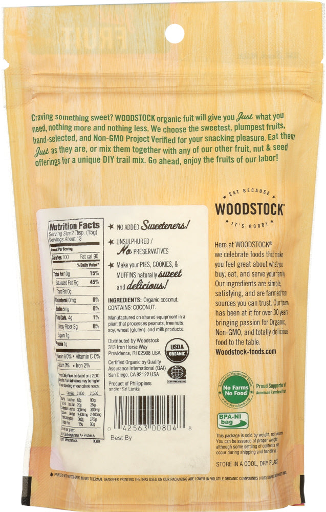 Woodstock: Coconut Shredded Organic, 7 Oz