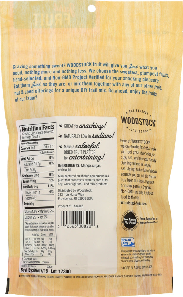 Woodstock: Mango Slices Low Sugar, 7.5 Oz