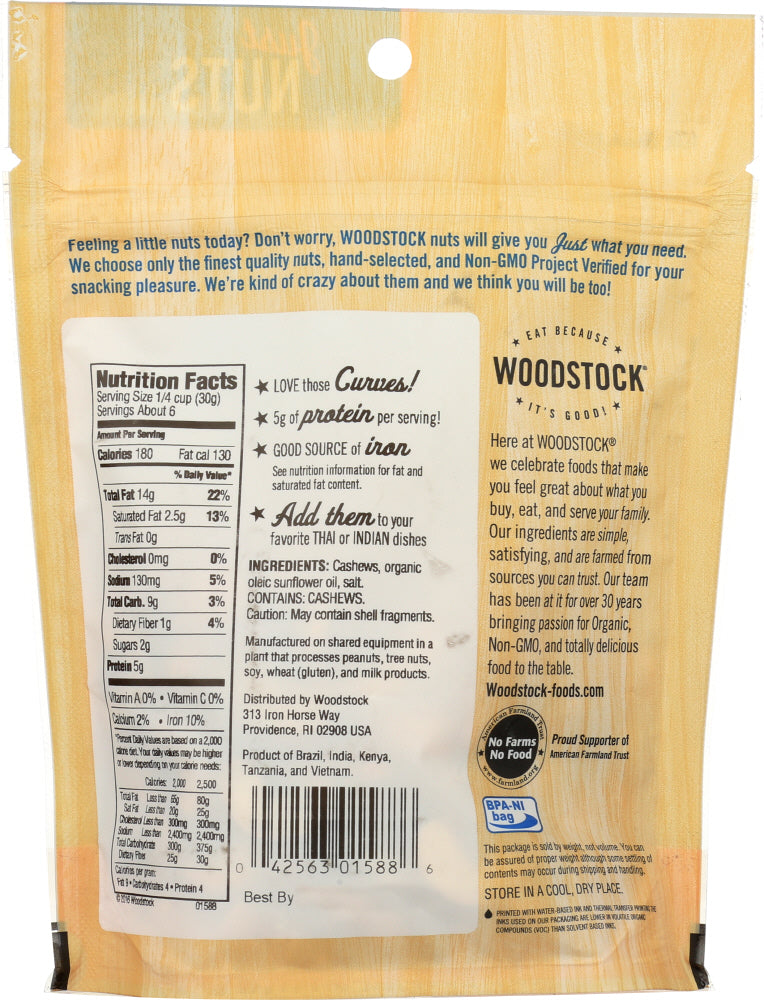 Woodstock: Cashwes Rstd Sltd, 6 Oz