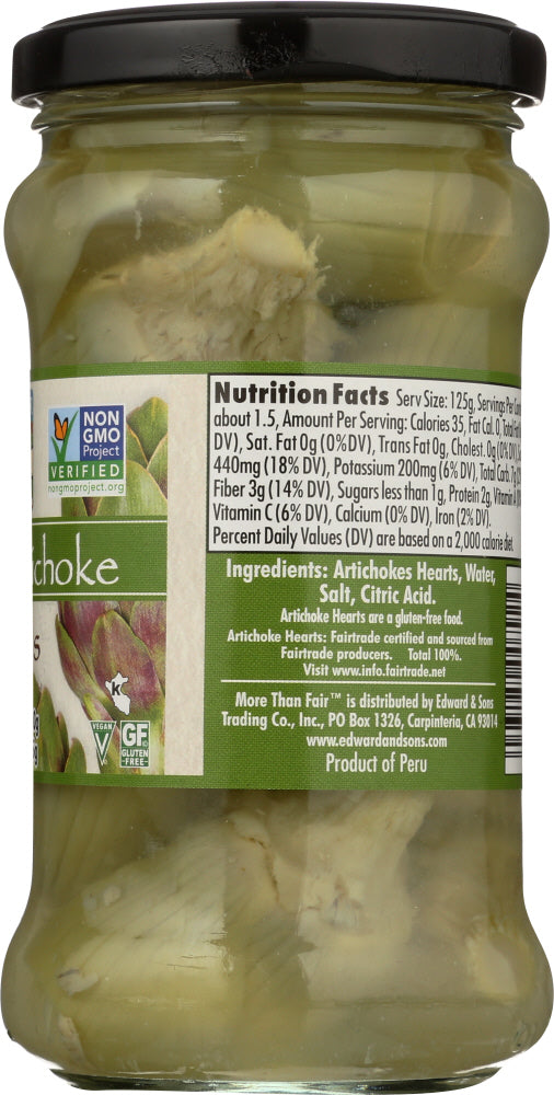 More Than Fair: Artichoke Hearts Whole, 9.8 Oz