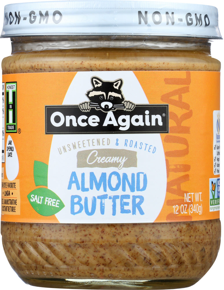 Once Again: Natural Creamy Almond Butter, 12 Oz