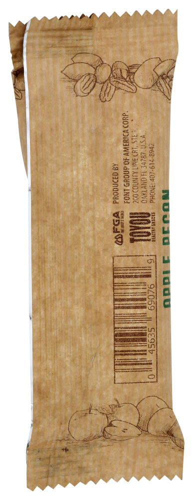 Toyou Snacks: Bar Apple Pecan, 1.41 Oz