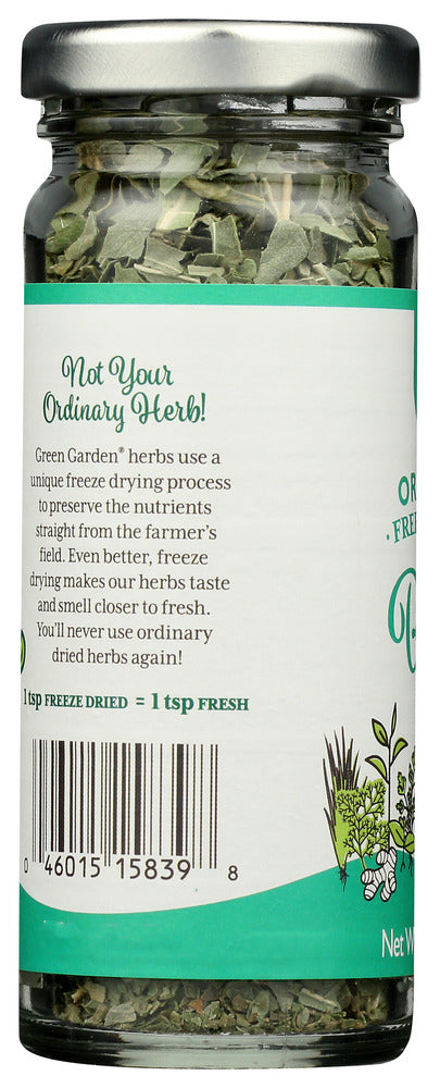 Green Garden: Organic Basil Freeze Dried Herbs, .16 Oz