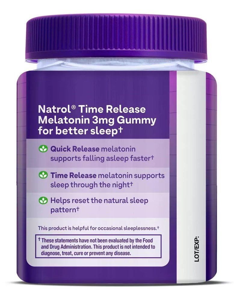 Natrol: Time Release Melatonin Gummy 3Mg, 45 Pc