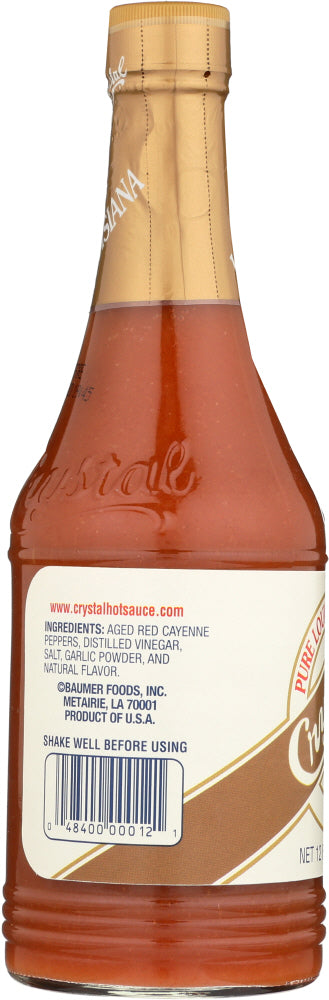 Crystal: Hot Sauce With Garlic, 12 Oz