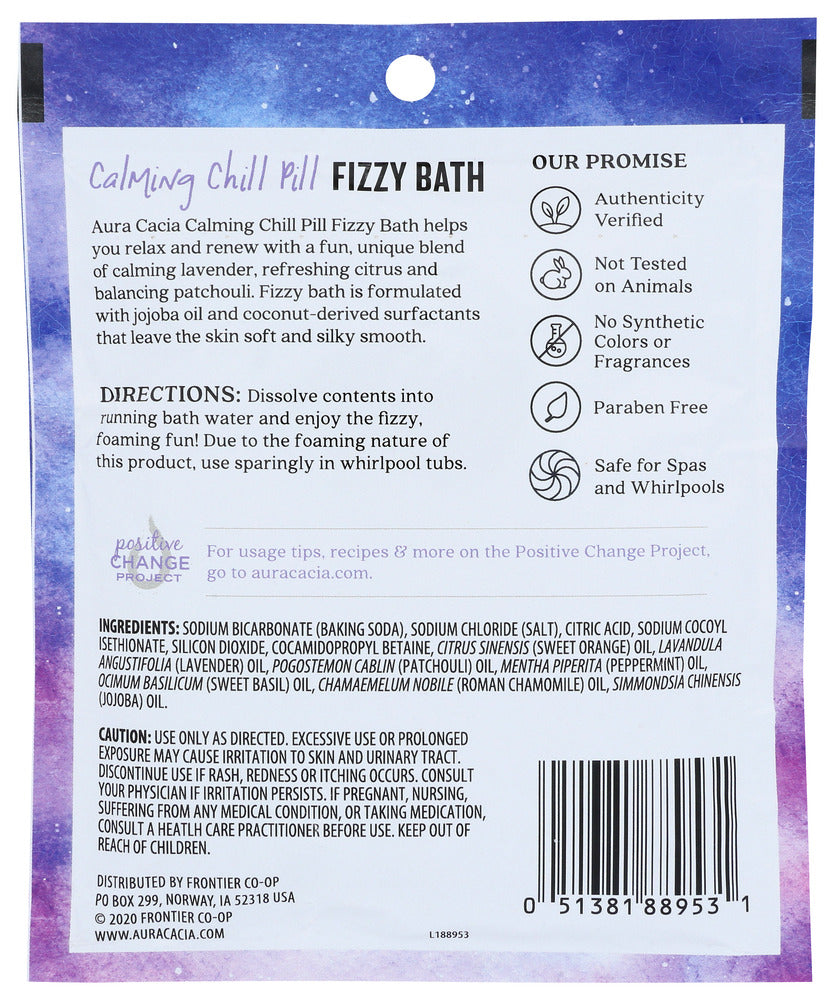 Aura Cacia: Calming Chill Pill Fizzy Bath, 2.5 Oz