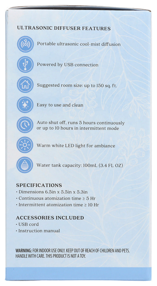 Aura Cacia: Diffuser Ultrsonic Orbit, 1 Ea