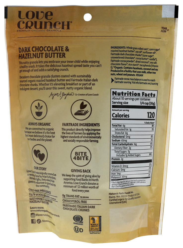 Natures Path: Love Crunch Dark Chocolate And Hazelnut Butter, 10.6 Oz