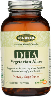 Flora Health: Dha Vegetarian Algae, 60 Cp