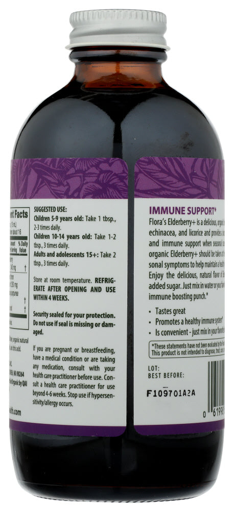 Flora Health: Elderberry+ With Echinacea, 8.5 Oz