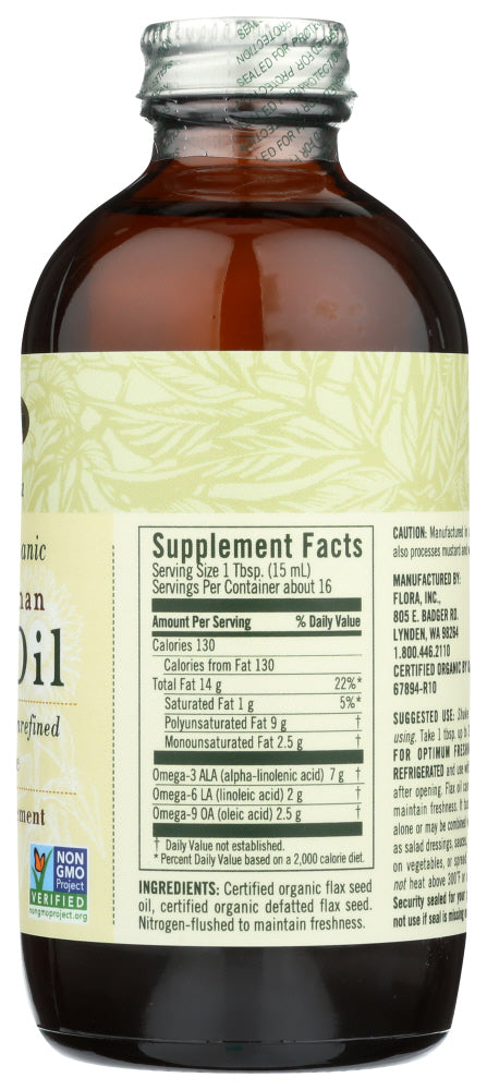 Flora Health: High Lignan Flax Oil, 8.5 Fo