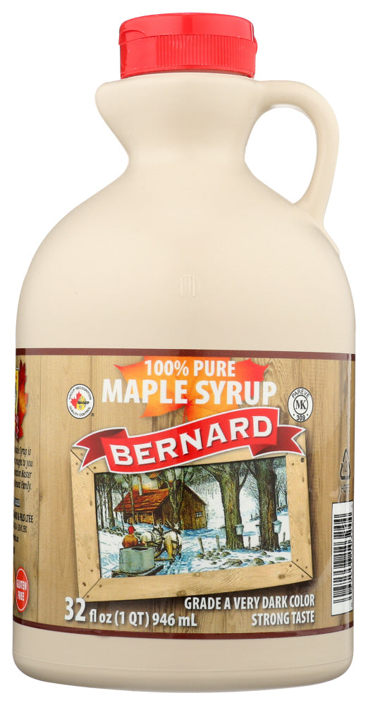 Bernard: Very Dark Pure Maple Syrup, 32 Fo