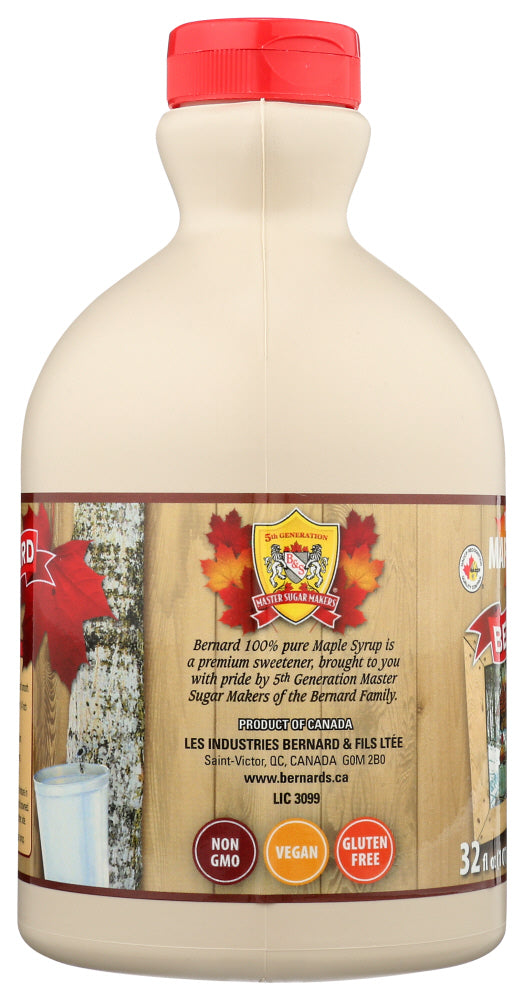 Bernard: Very Dark Pure Maple Syrup, 32 Fo