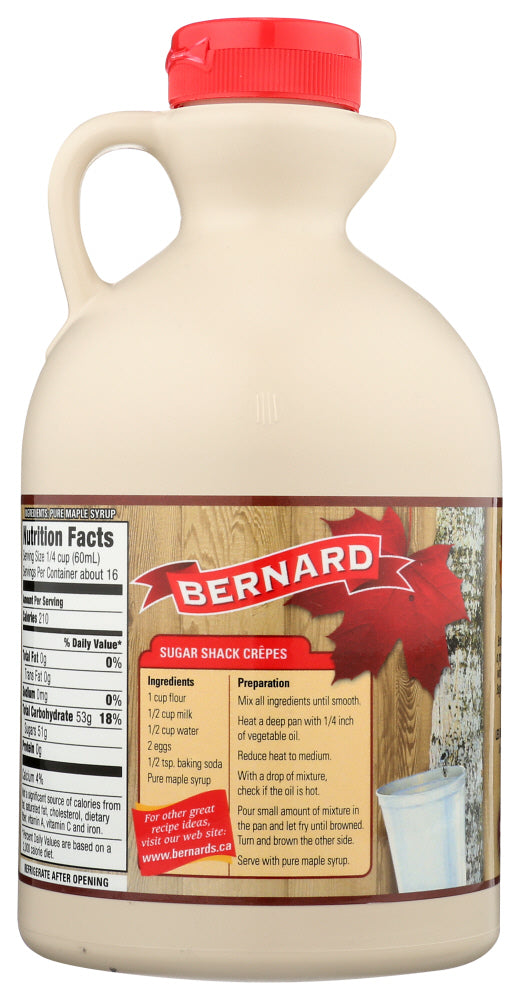 Bernard: Very Dark Pure Maple Syrup, 32 Fo