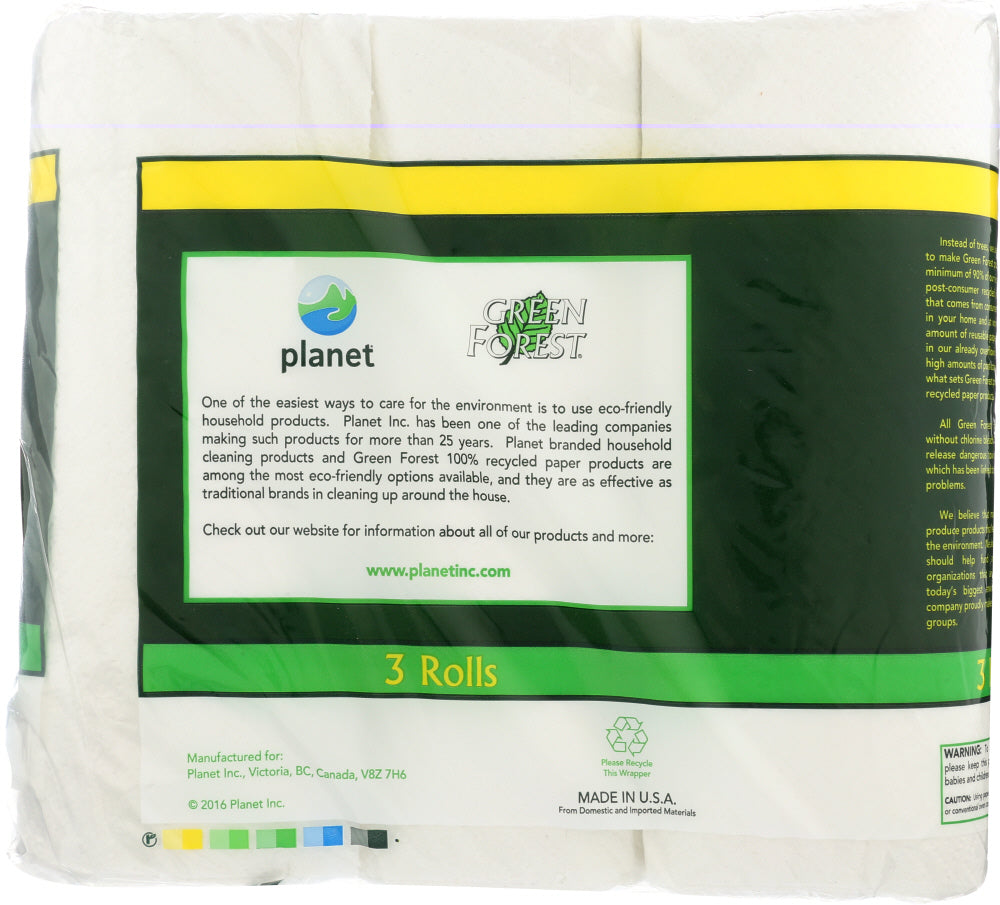 Green Forest: Paper Towels Wht 3Rolls 104Ct, 1 Ea