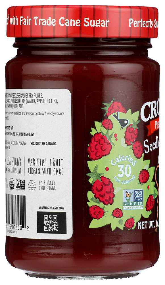 Crofters: Conserve Seedless Raspberry Organic, 16.5 Oz