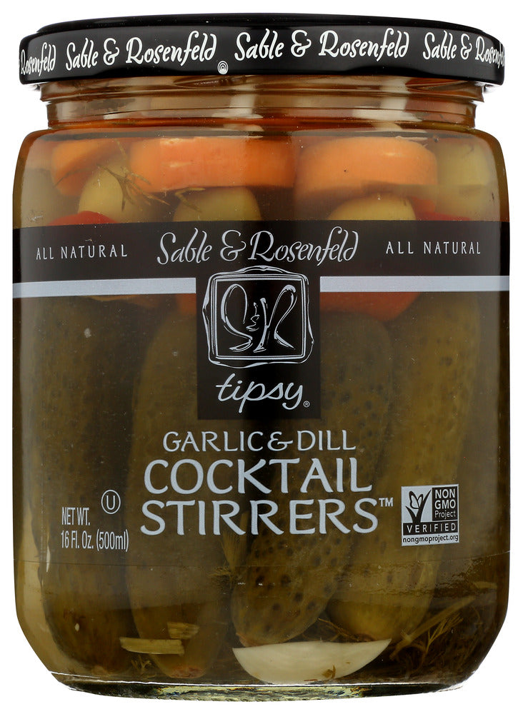 Sable & Rosenfeld: Tipsy Cocktail Stirrers Pickle Garlic And Dill, 16 Oz