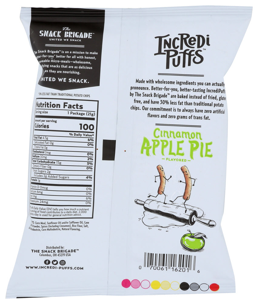 The Snack Brigade: Cinnamon Apple Pie Incredipuffs, 0.74 Oz