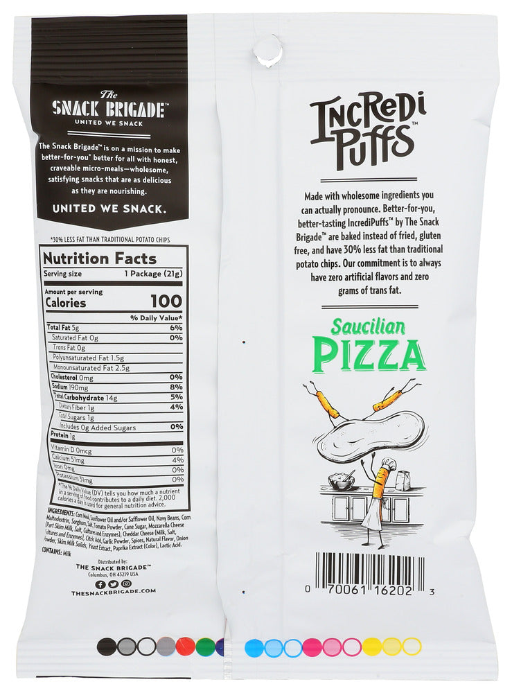 The Snack Brigade: Saucilian Pizza Incredipuffs, 0.74 Oz