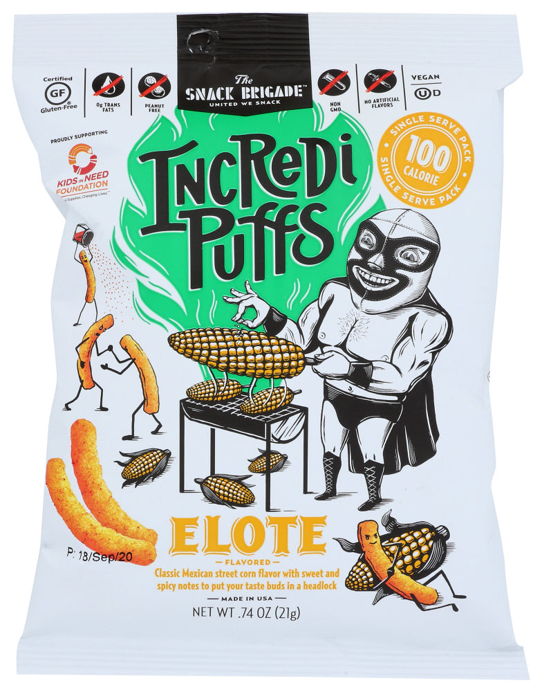 The Snack Brigade: Incredipuffs Elote, 0.74 Oz