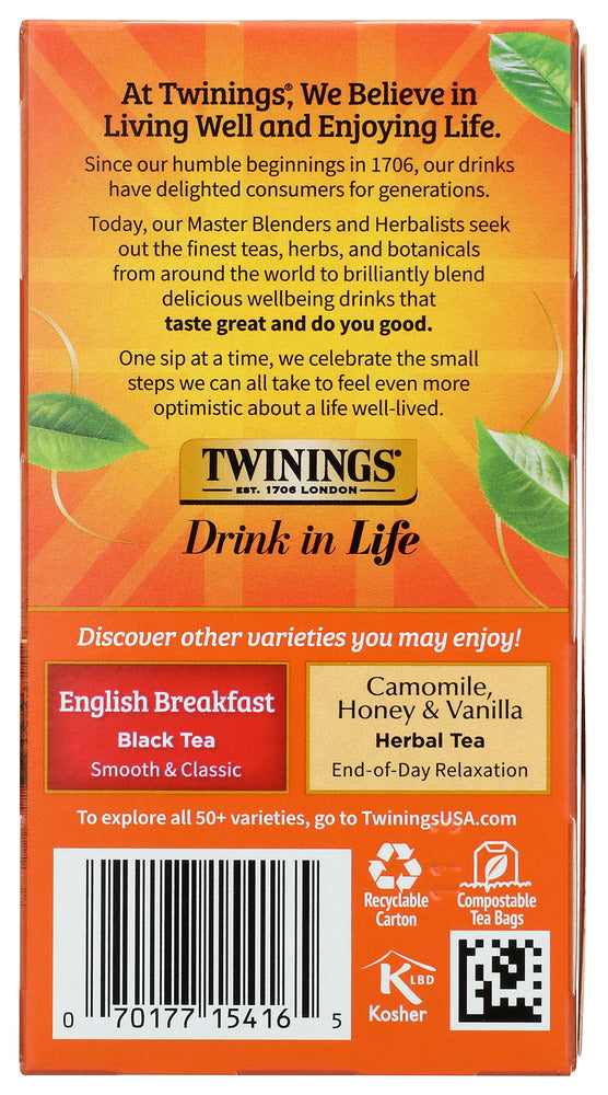 Twinings: Origins, Ceylon Orange Pekoe Tea, 20 Tea Bags, 1.41 Oz