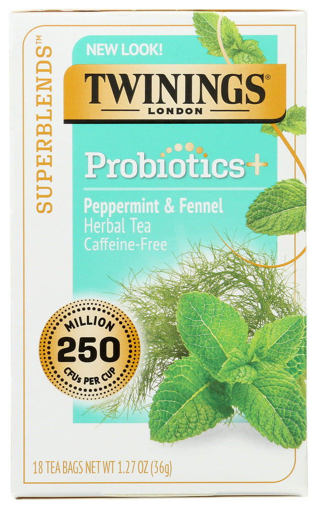 Twining Tea: Probiotic Tea Peppermint Fennel, 18 Bg