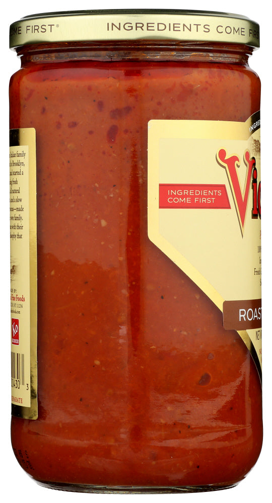 Victoria: Sauce Rstd Garlic, 24 Oz