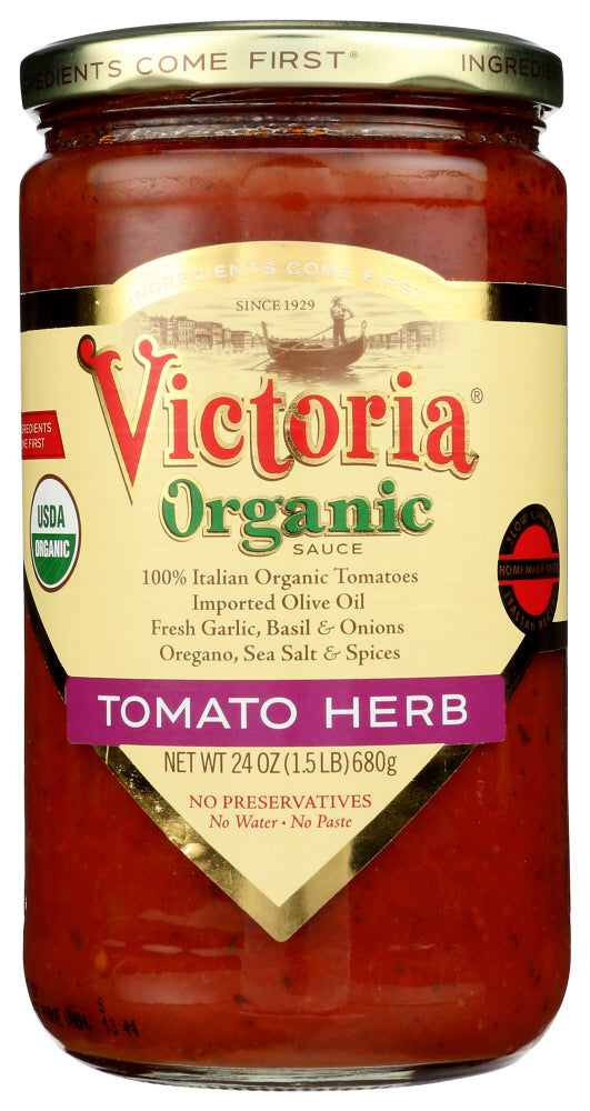 Victoria: Sauce Tmto Herb Org, 24 Oz