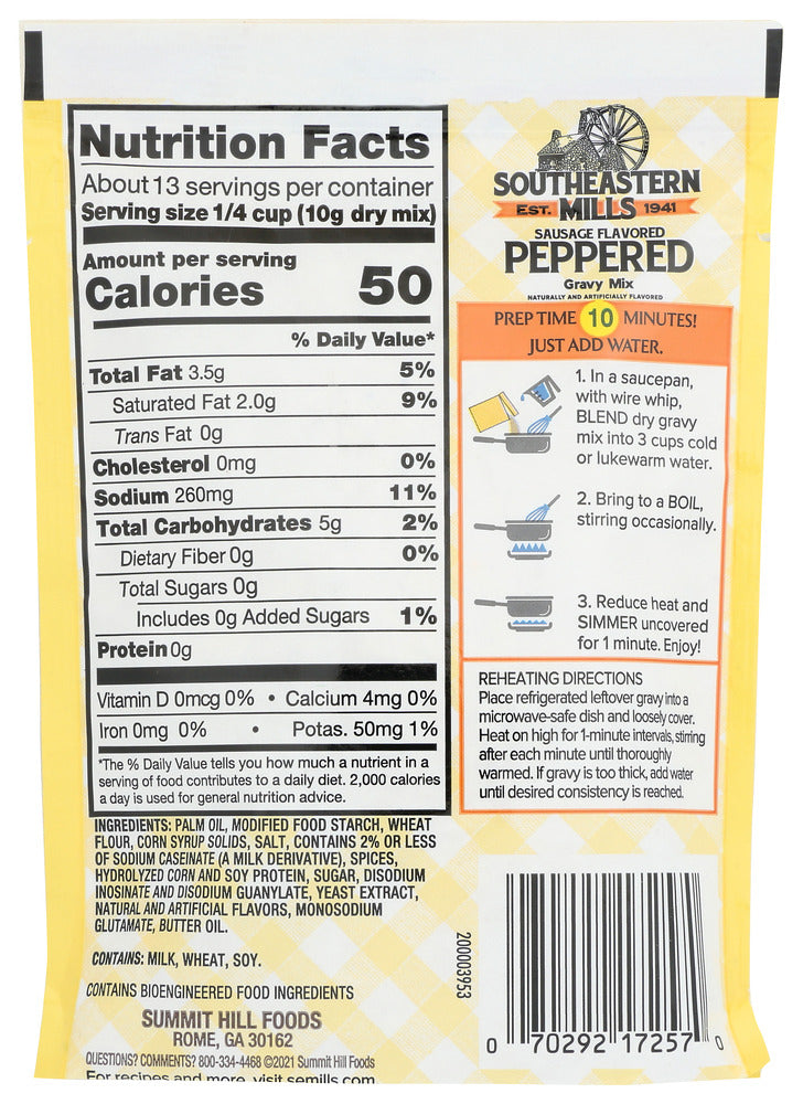 Southeastern Mills: Mix Gravy Pprd W Ssg Of, 4.5 Oz