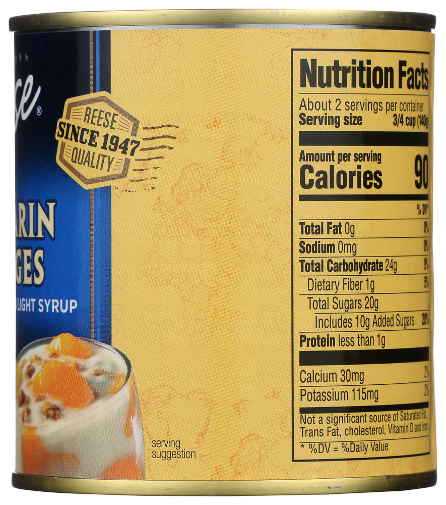 Reese: Mandarin Oranges Whole Segments In Light Syrup, 11 Oz