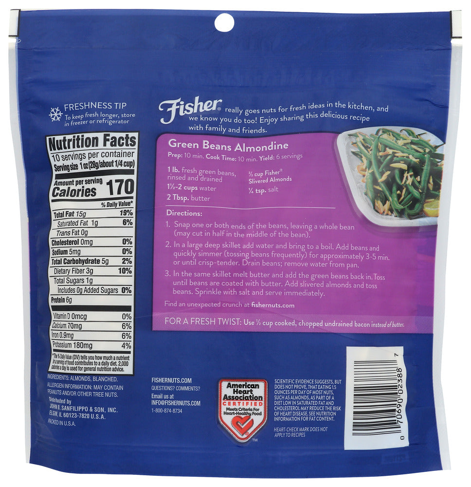 Fisher: Almonds Slivered, 10 Oz