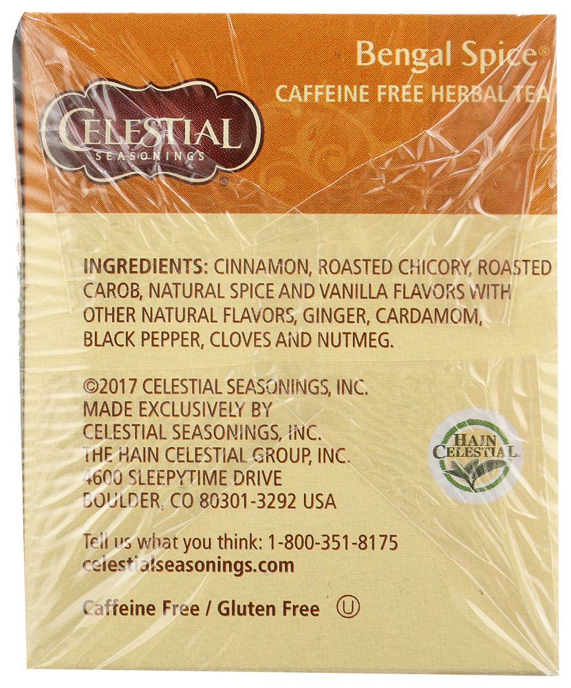 Celestial Seasonings: Bengal Spice Caffeine Free Herbal Tea 20 Tea Bags, 1.7 Oz